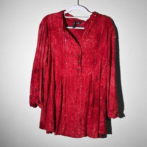 Gorgeous Red Sequin Blouse